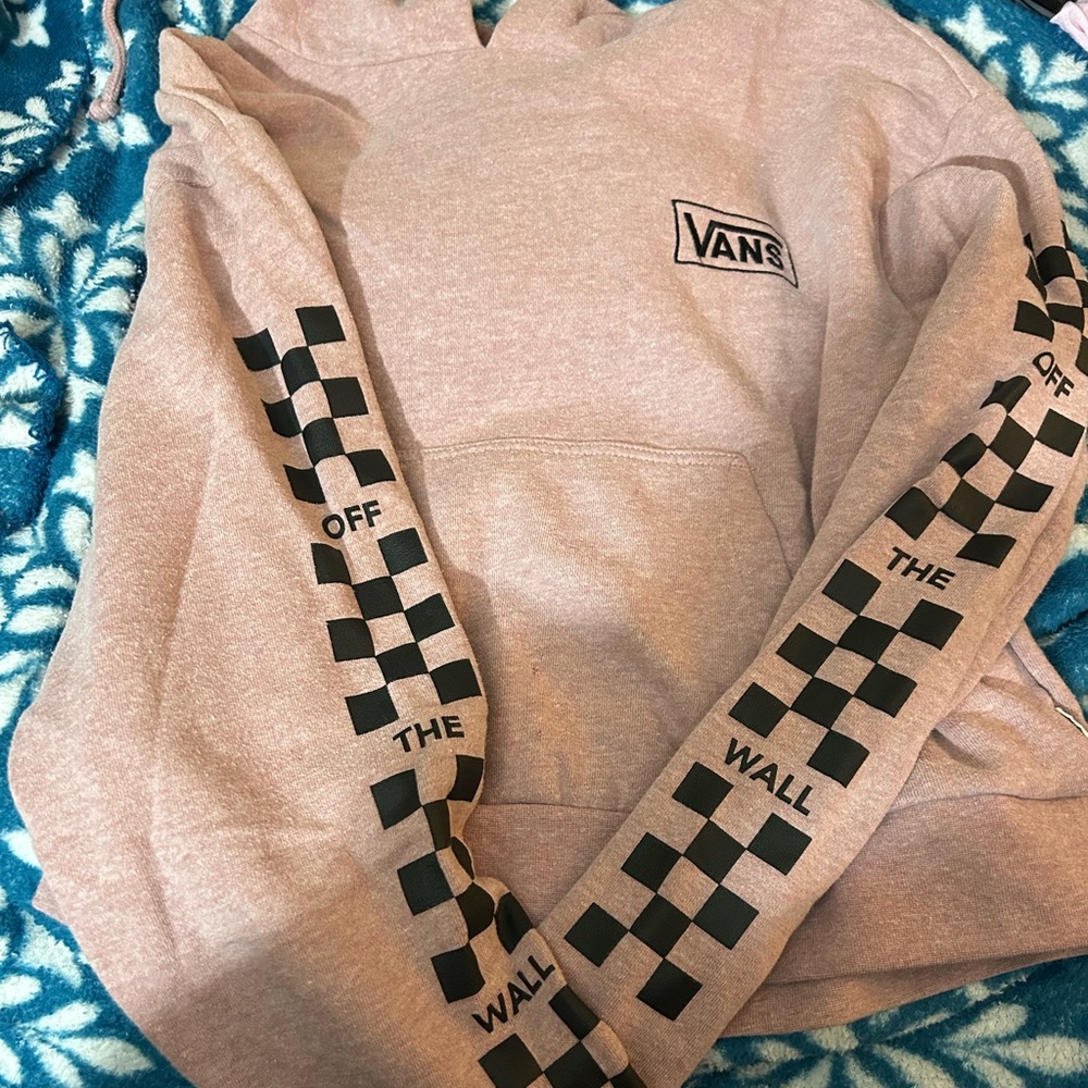 Pink vans cropped hoodie